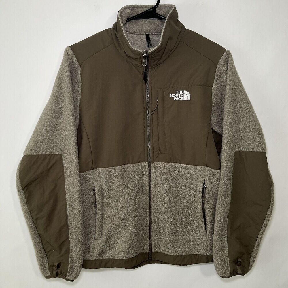 The North Face Denali Polartec Full Zip Fleece Jacket Womens Olive Taupe Medium